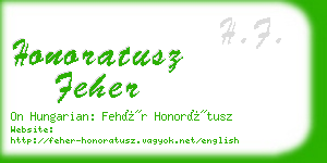 honoratusz feher business card